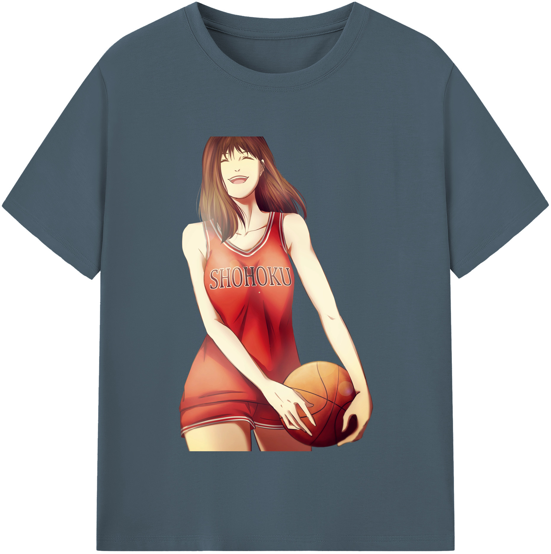 SLAM DUNK／スラムダンク 綿100％半袖Tシャツ（フロントプリント）